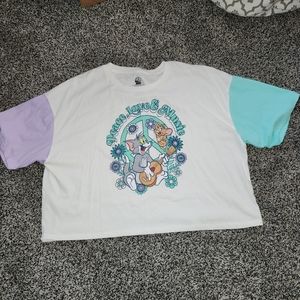 Tom‎ and jerry t shirt crop top